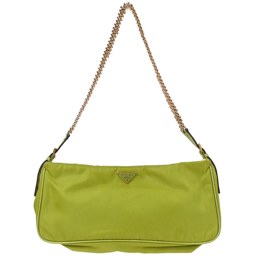 Prada Green Nylon Chain Handbag