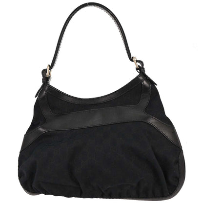 Gucci Black Canvas GG Queen Hobo Handbag