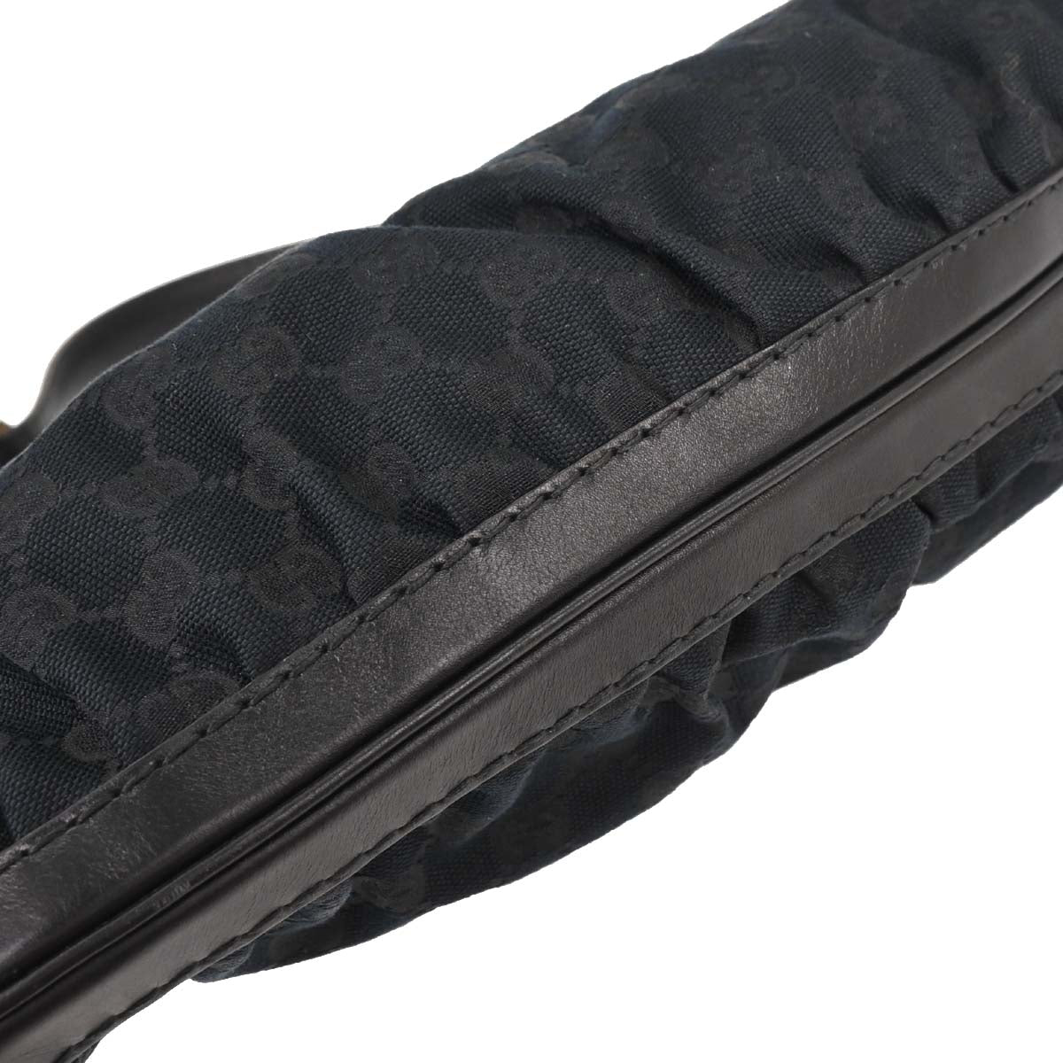 Gucci Black Canvas GG Queen Hobo Handbag