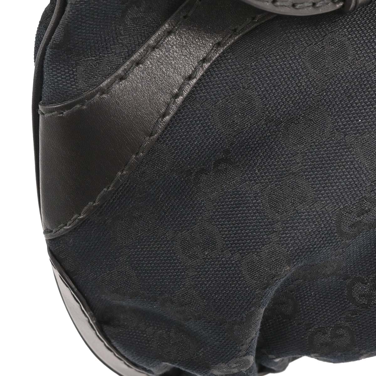 Gucci Black Canvas GG Queen Hobo Handbag