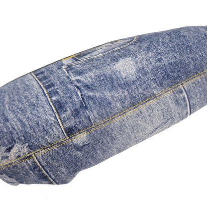 Christian Dior Blue Canvas Denim Print Shoulder Bag