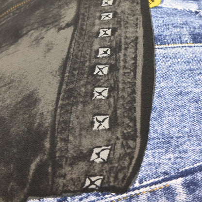 Christian Dior Blue Canvas Denim Print Shoulder Bag