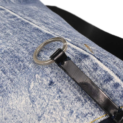 Christian Dior Blue Canvas Denim Print Shoulder Bag