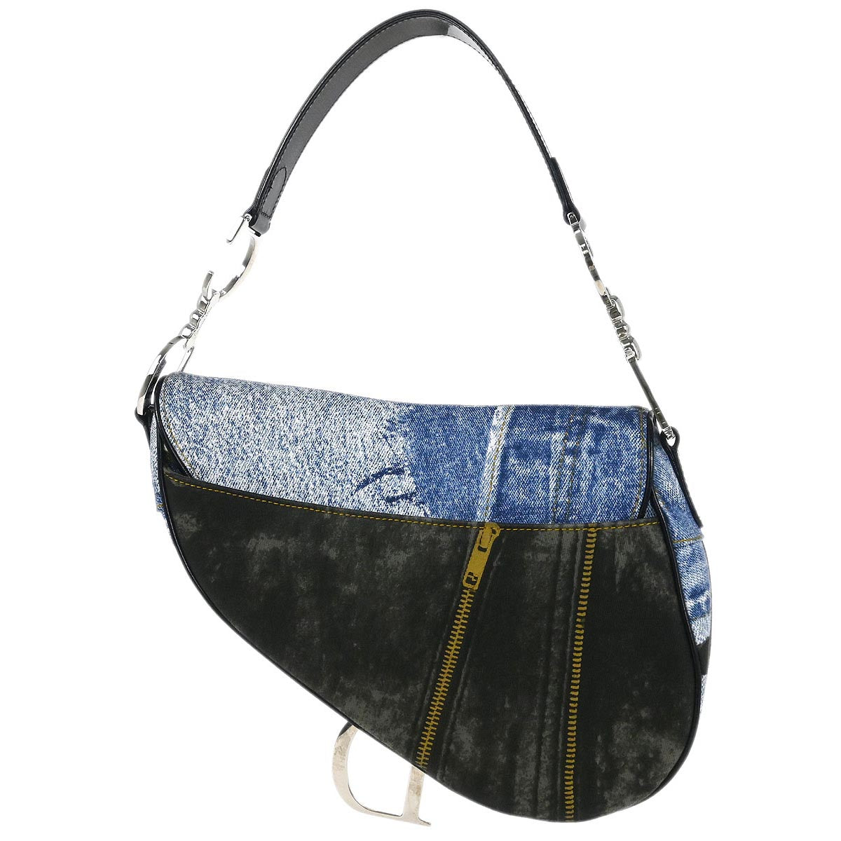 Christian Dior * Blue Miss Diorella Saddle Handbag