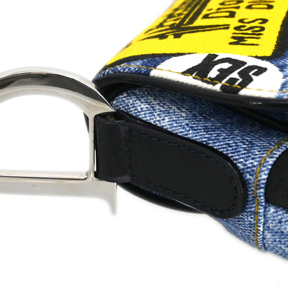 Christian Dior * Blue Miss Diorella Saddle Handbag