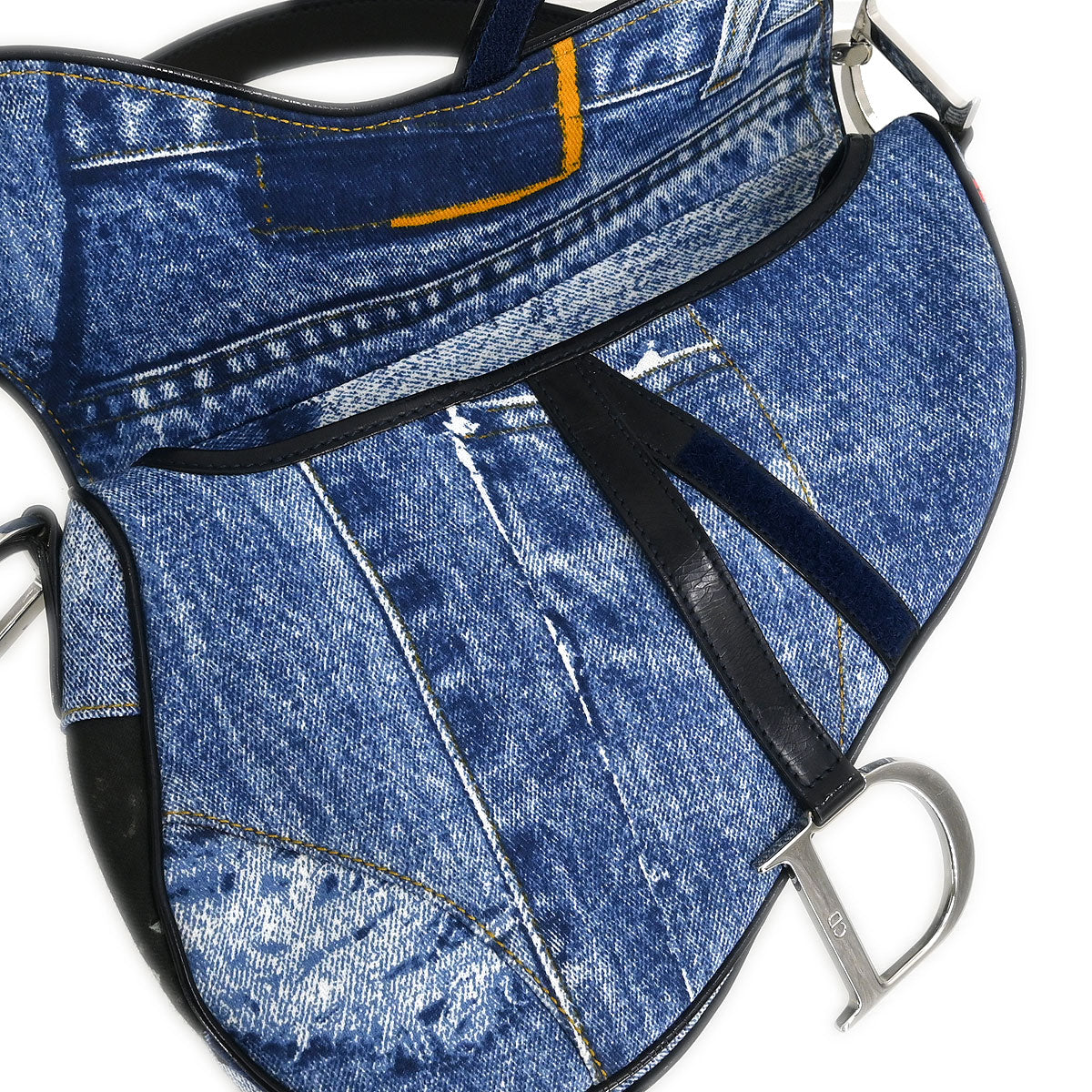 Christian Dior * Blue Miss Diorella Saddle Handbag