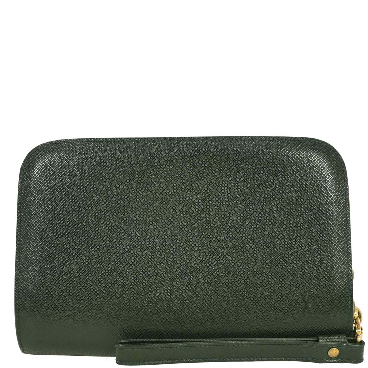 Louis Vuitton Green Taiga Baikal Clutch Bag M30184