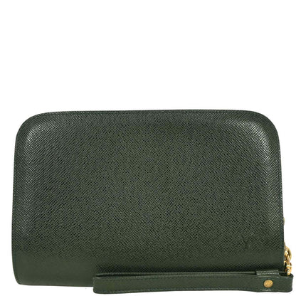 Louis Vuitton Green Taiga Baikal Clutch Bag M30184