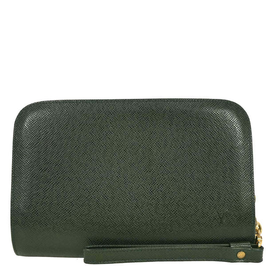 Louis Vuitton Green Taiga Baikal Clutch Bag M30184