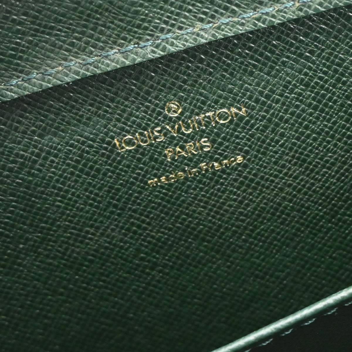 Louis Vuitton Green Taiga Baikal Clutch Bag M30184
