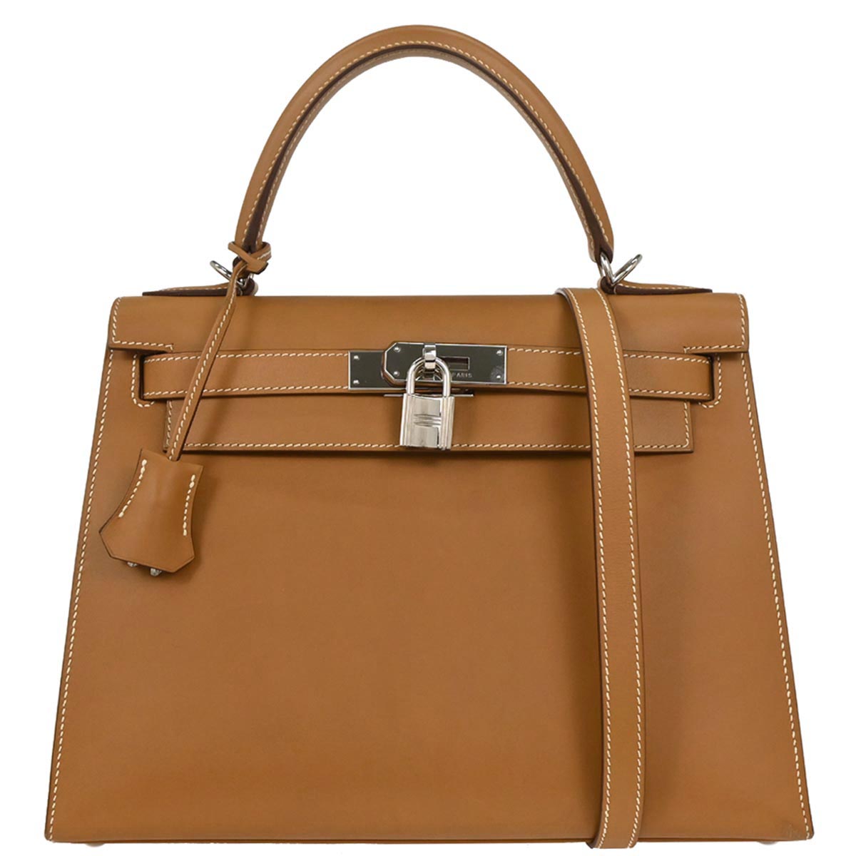 Hermes Natural Chamonix Kelly 28 Sellier 2way Shoulder Handbag