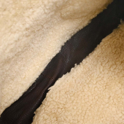 Fendi Brown Leather Zucchino Shearling Bag Handbag