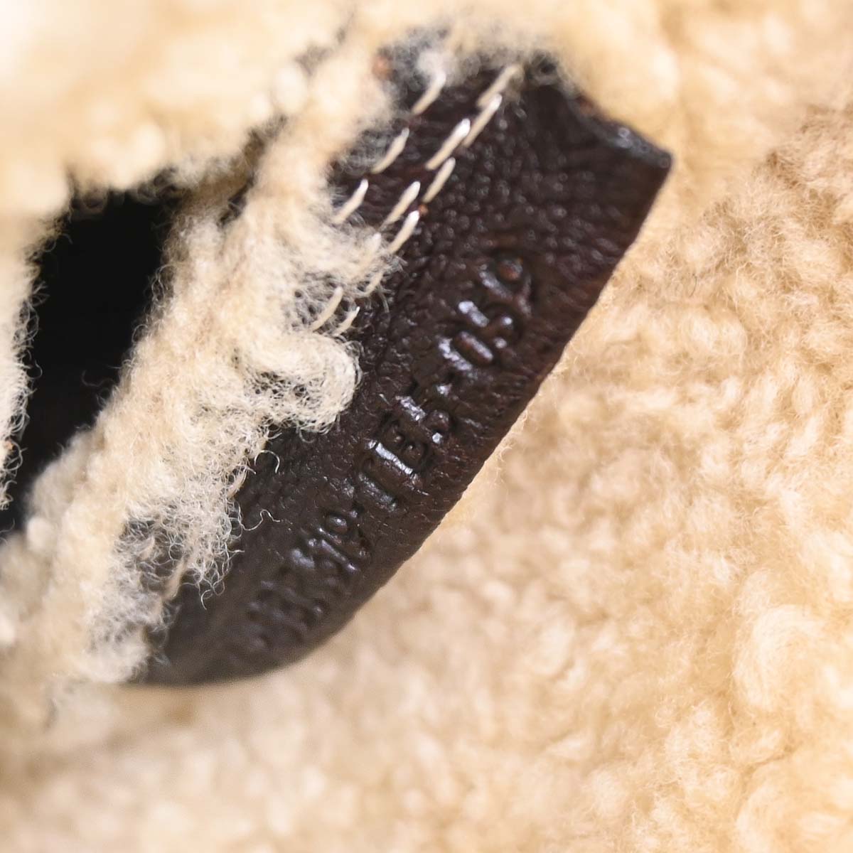 Fendi Brown Leather Zucchino Shearling Bag Handbag