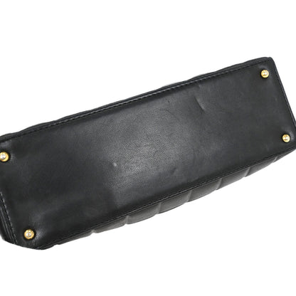 Chanel 2002-2003 Black Lambskin Choco Bar Tote Bag