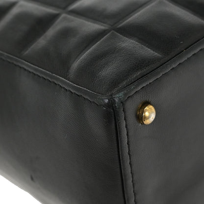 Chanel 2002-2003 Black Lambskin Choco Bar Tote Bag