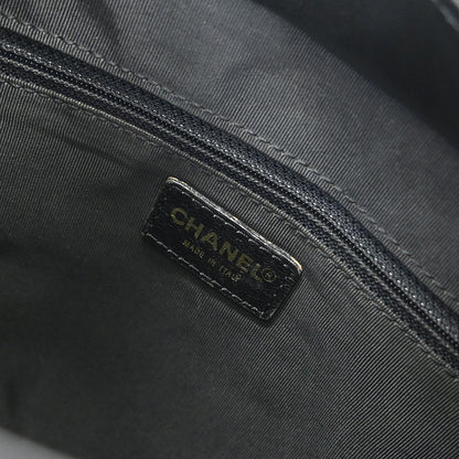 Chanel 2002-2003 Black Lambskin Choco Bar Tote Bag
