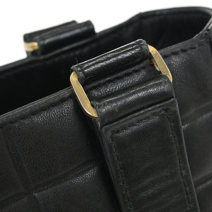 Chanel 2002-2003 Black Lambskin Choco Bar Tote Bag