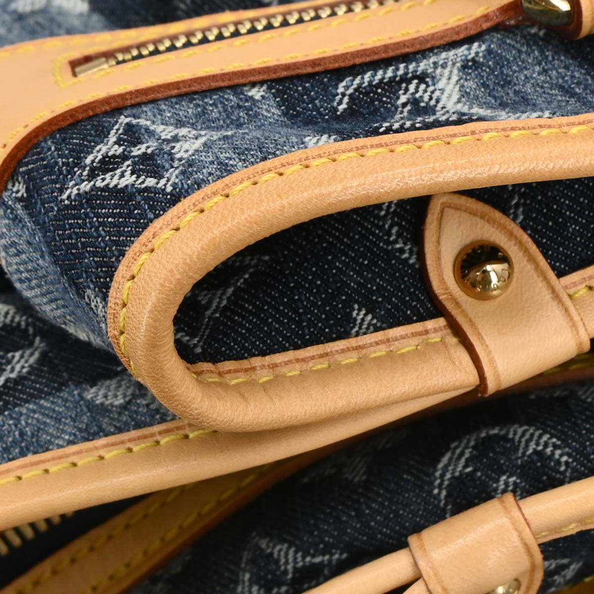 Louis Vuitton Blue Monogram Denim Cabas Raye GM 2way Shoulder Tote M95336