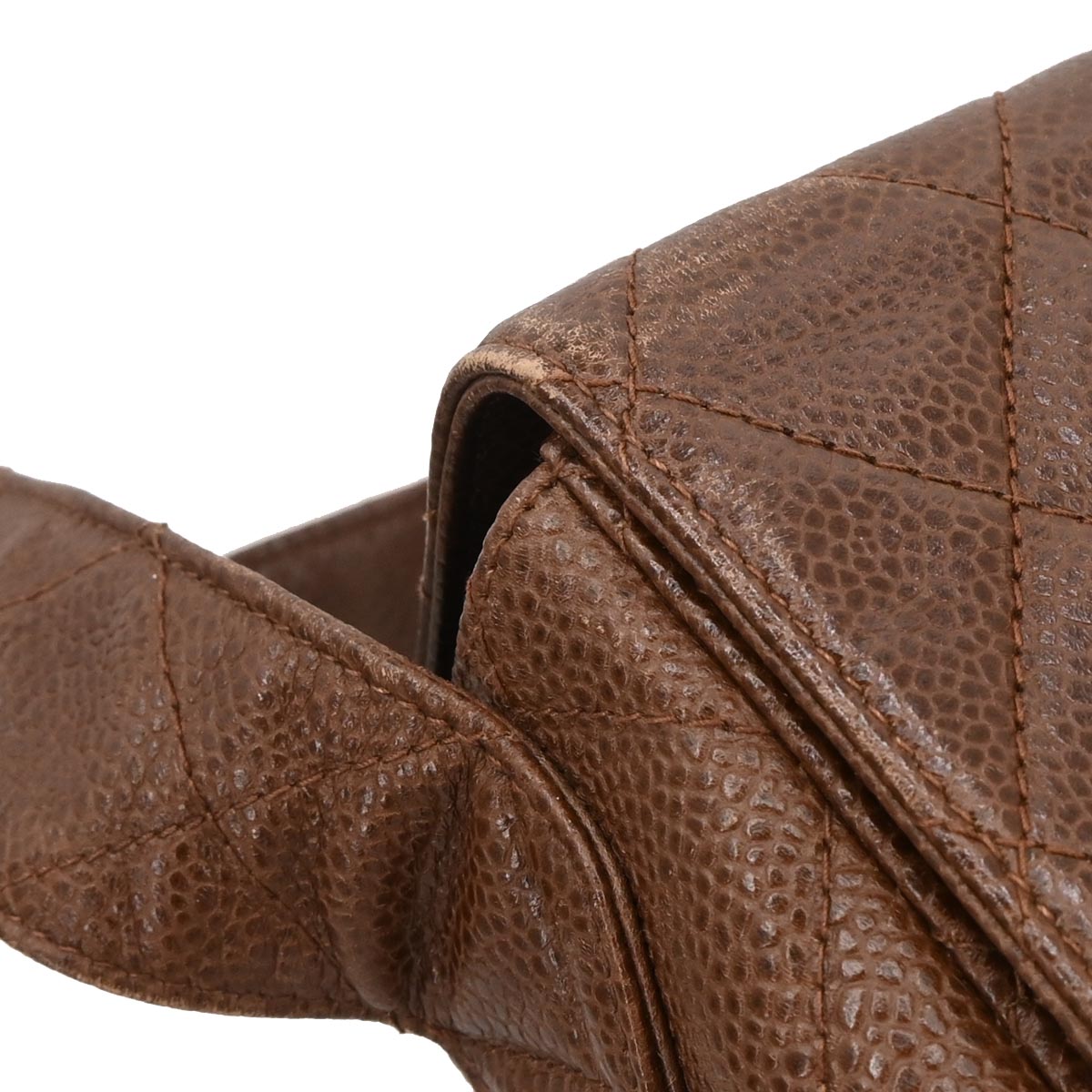 Chanel 1996-1997 Brown Caviar Shoulder Bag