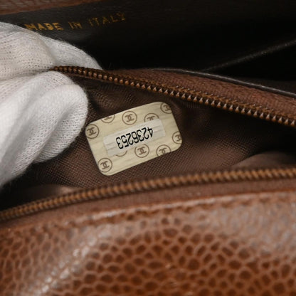 Chanel 1996-1997 Brown Caviar Shoulder Bag