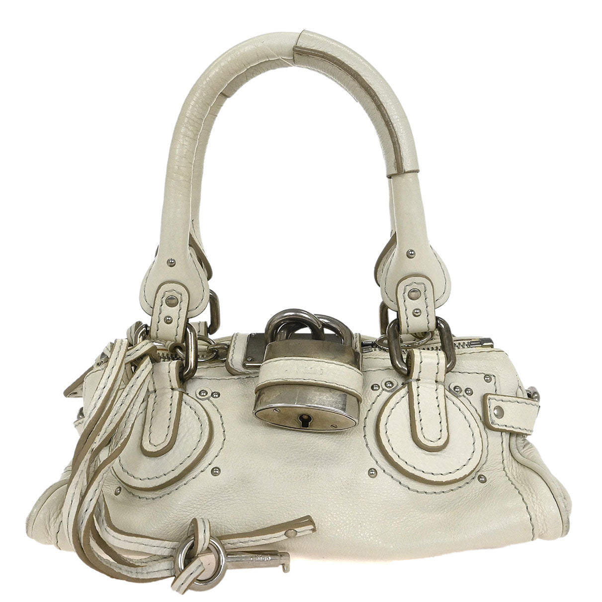 Chloe White Paddington Mini Handbag