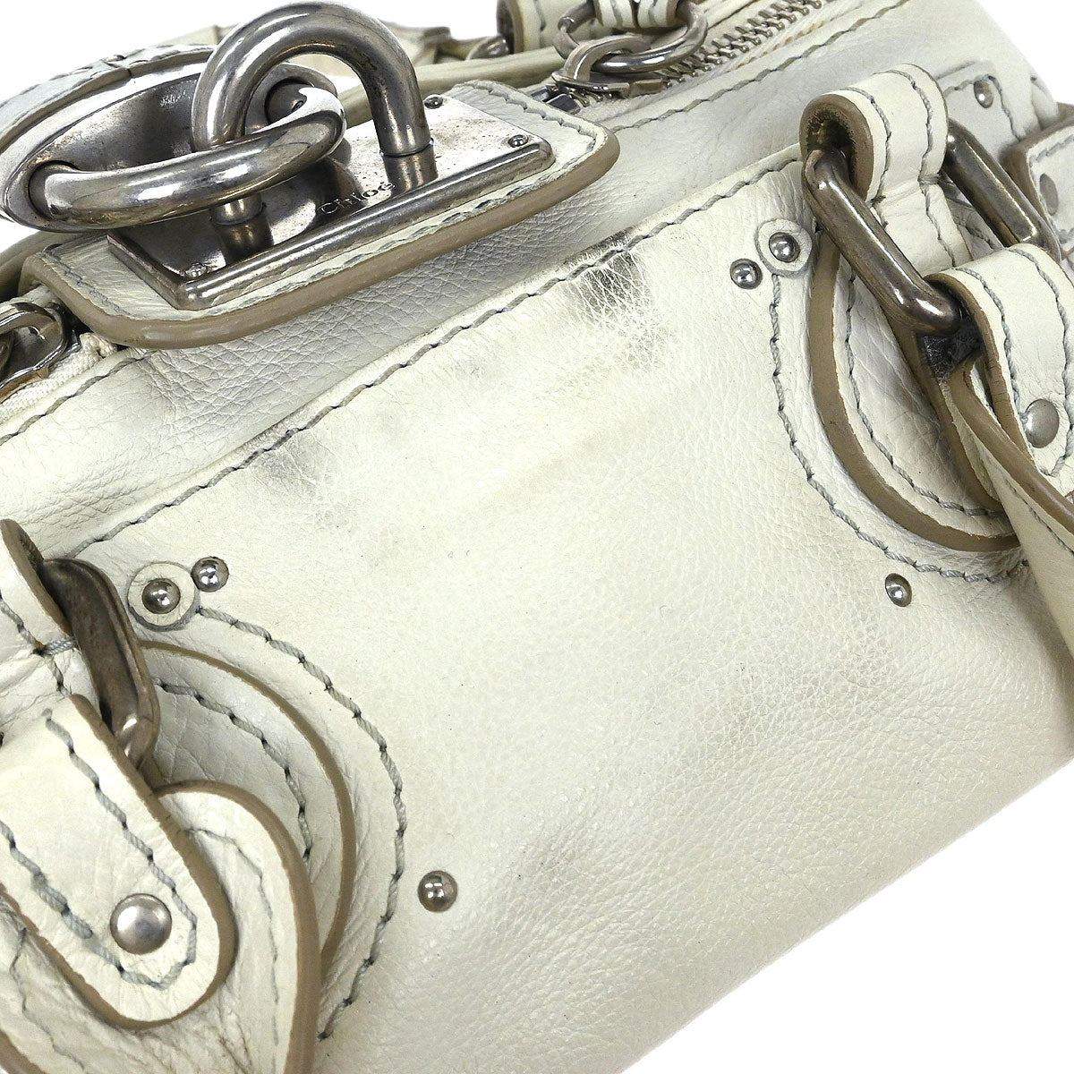 Chloe White Paddington Mini Handbag