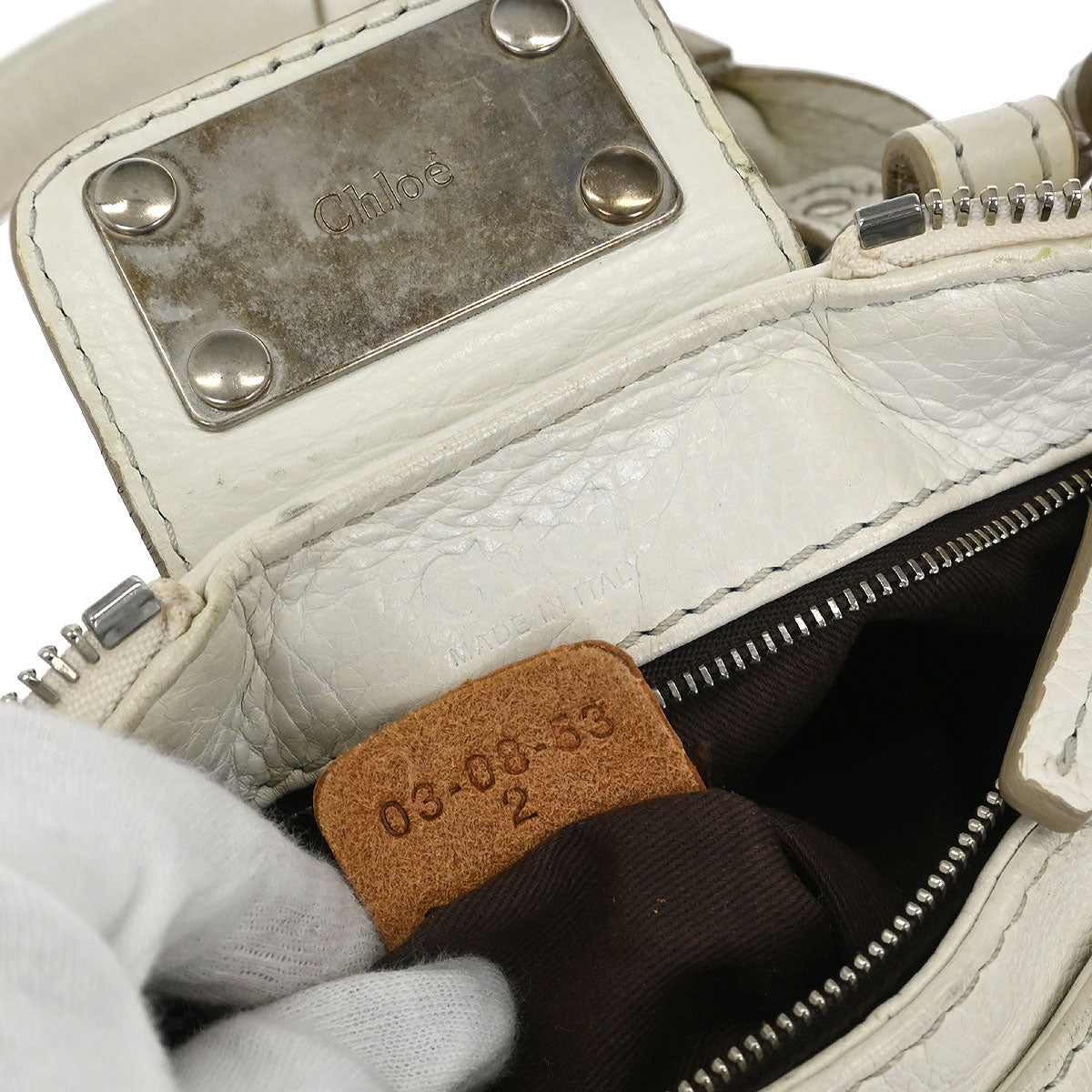 Chloe White Paddington Mini Handbag