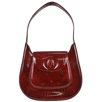 Cartier Bordeaux Patent Leather Happy Birthday Handbag