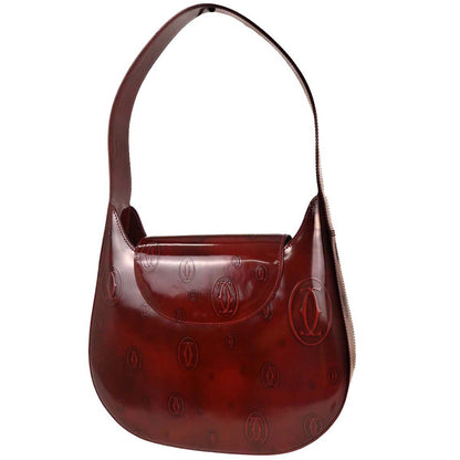 Cartier Bordeaux Patent Leather Happy Birthday Handbag