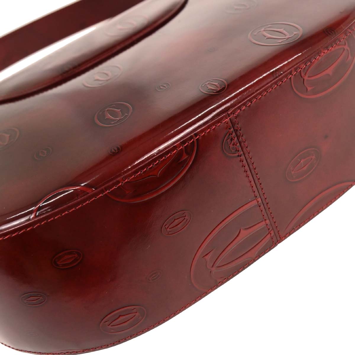 Cartier Bordeaux Patent Leather Happy Birthday Handbag