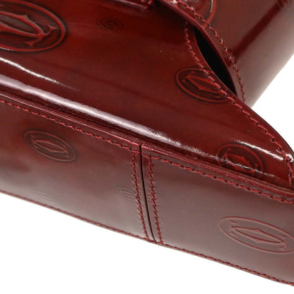 Cartier Bordeaux Patent Leather Happy Birthday Handbag