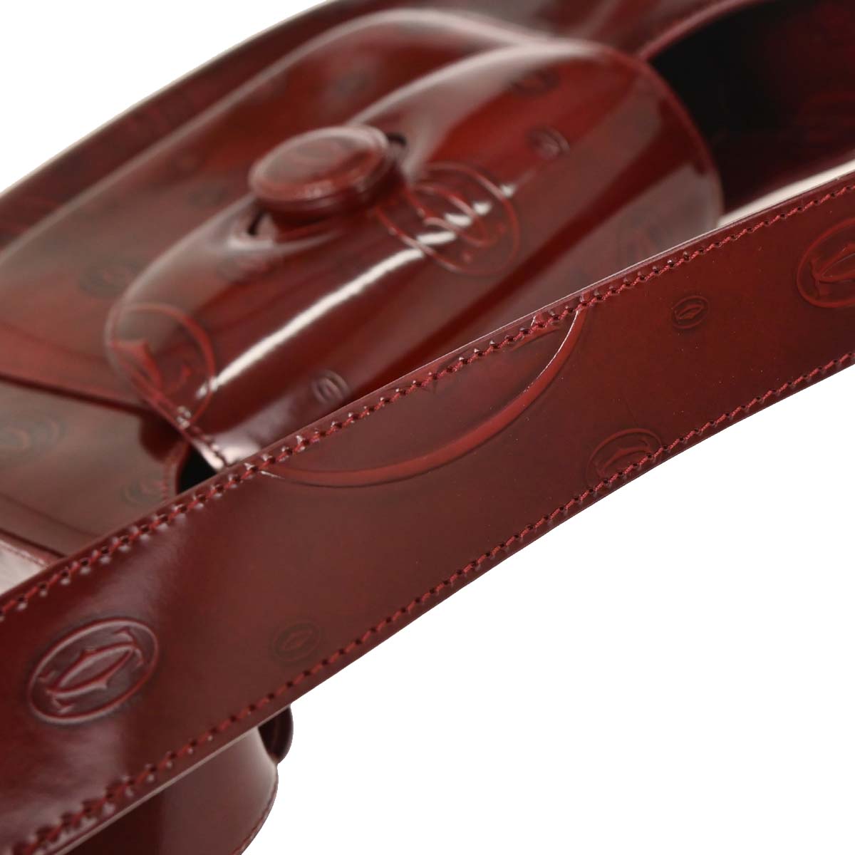 Cartier Bordeaux Patent Leather Happy Birthday Handbag