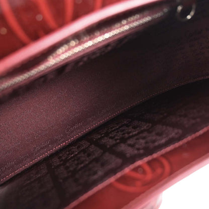 Cartier Bordeaux Patent Leather Happy Birthday Handbag