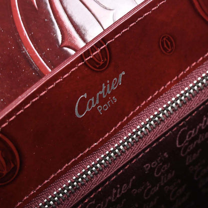 Cartier Bordeaux Patent Leather Happy Birthday Handbag