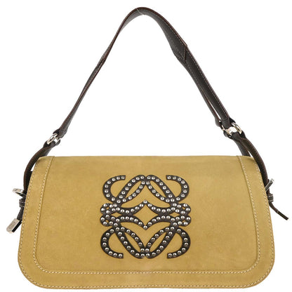Loewe Beige Suede Shoulder Bag