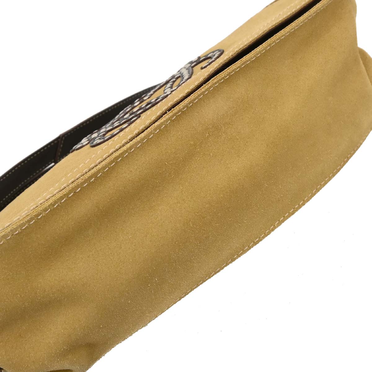 Loewe Beige Suede Shoulder Bag