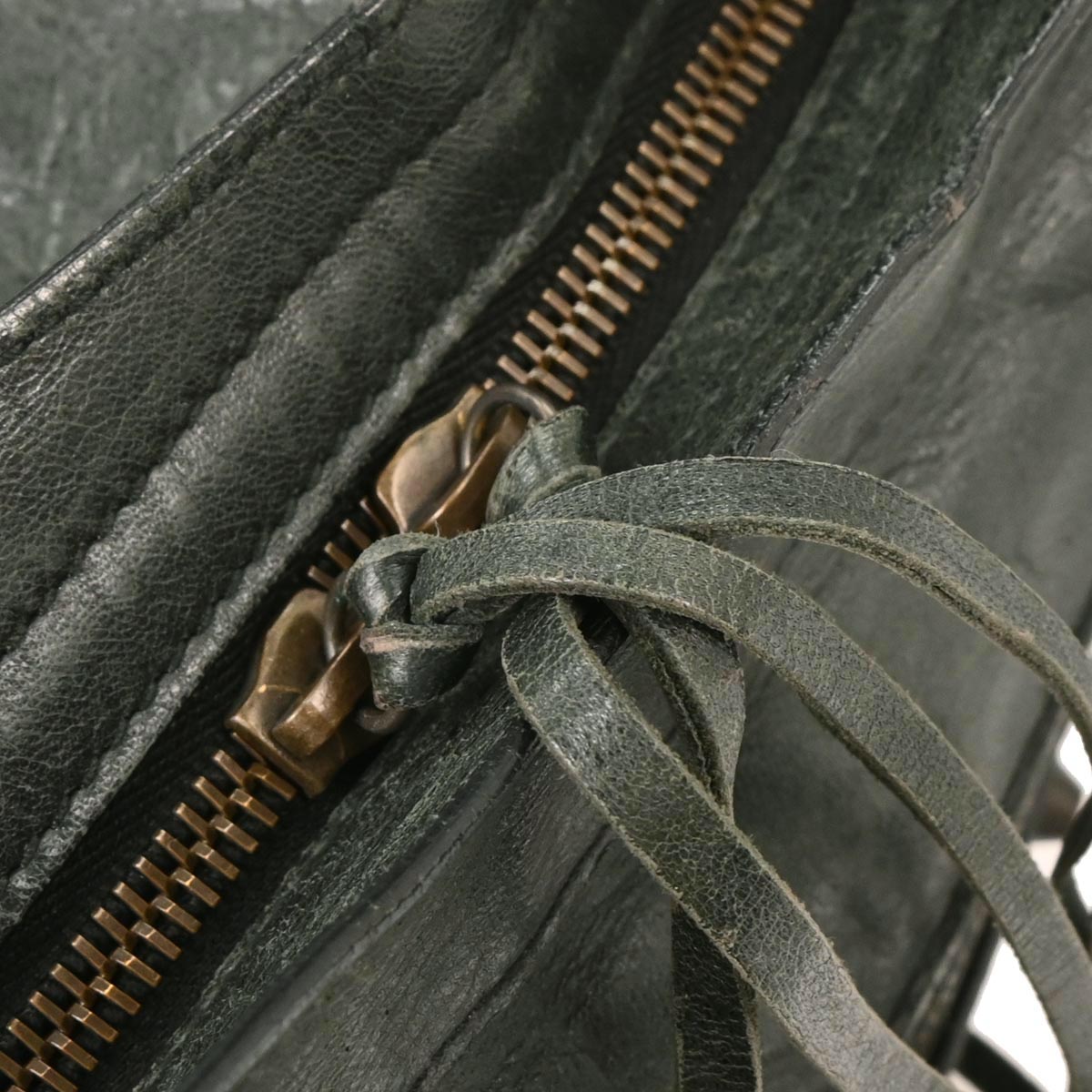 Balenciaga Dark Green Calfskin City Medium Handbag