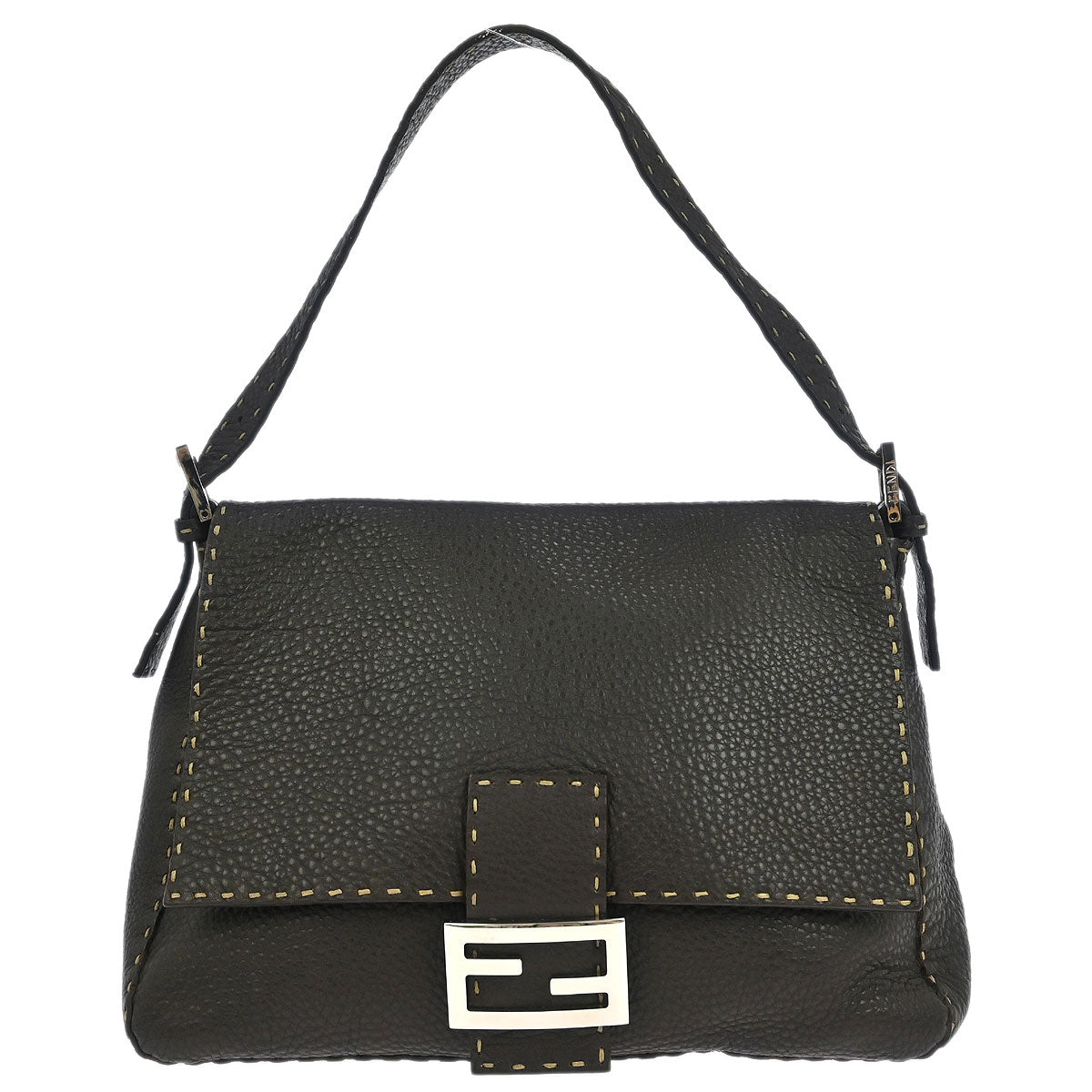 Fendi Brown Leather Mamma Baguette Handbag