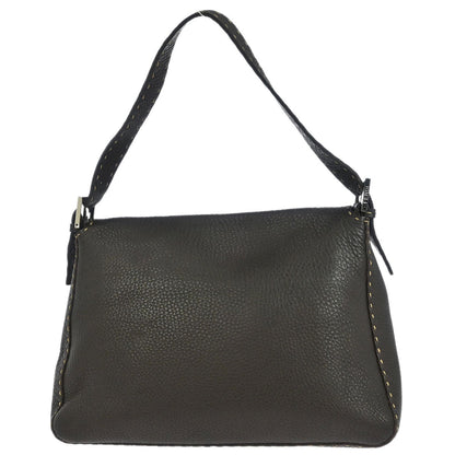 Fendi Brown Leather Mamma Baguette Handbag