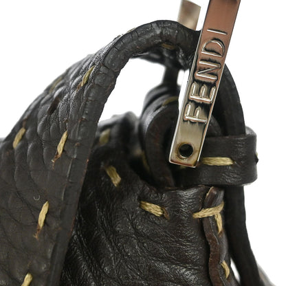 Fendi Brown Leather Mamma Baguette Handbag