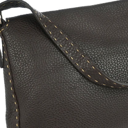 Fendi Brown Leather Mamma Baguette Handbag