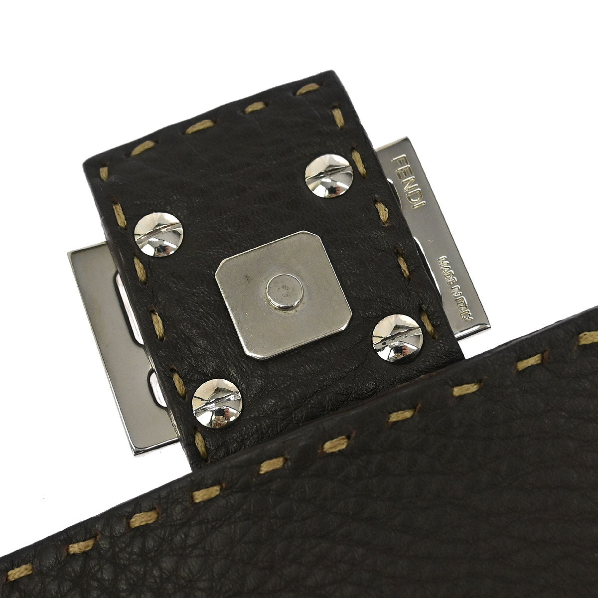 Fendi Brown Leather Mamma Baguette Handbag