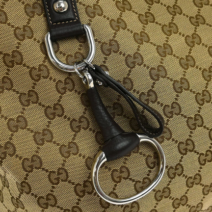 Gucci Beige Canvas Horsebit GG Tote Handbag