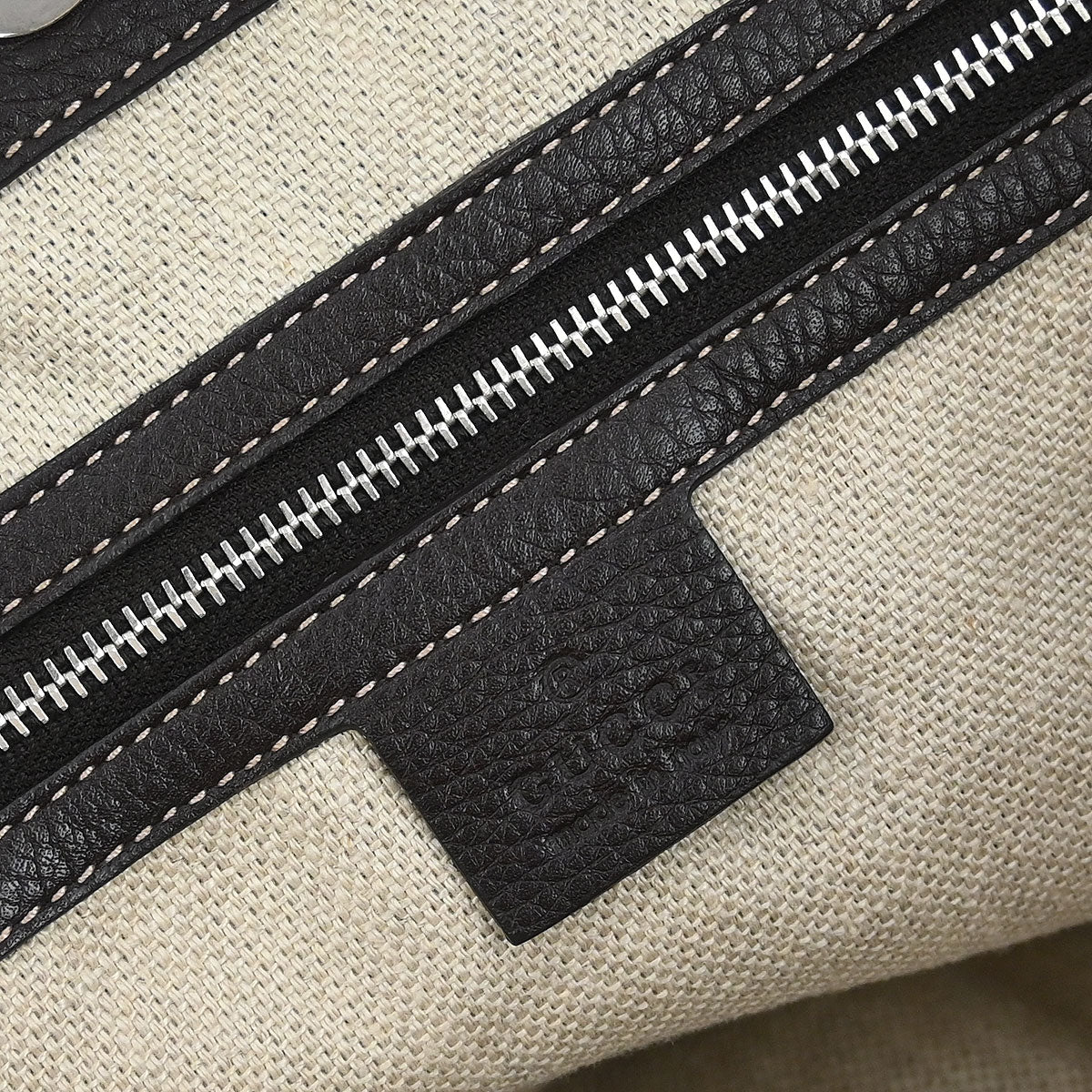 Gucci Beige Canvas Horsebit GG Tote Handbag