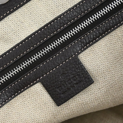 Gucci Beige Canvas Horsebit GG Tote Handbag