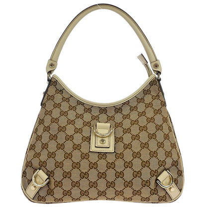 Gucci Beige Canvas GG Abbey D Ring Handbag