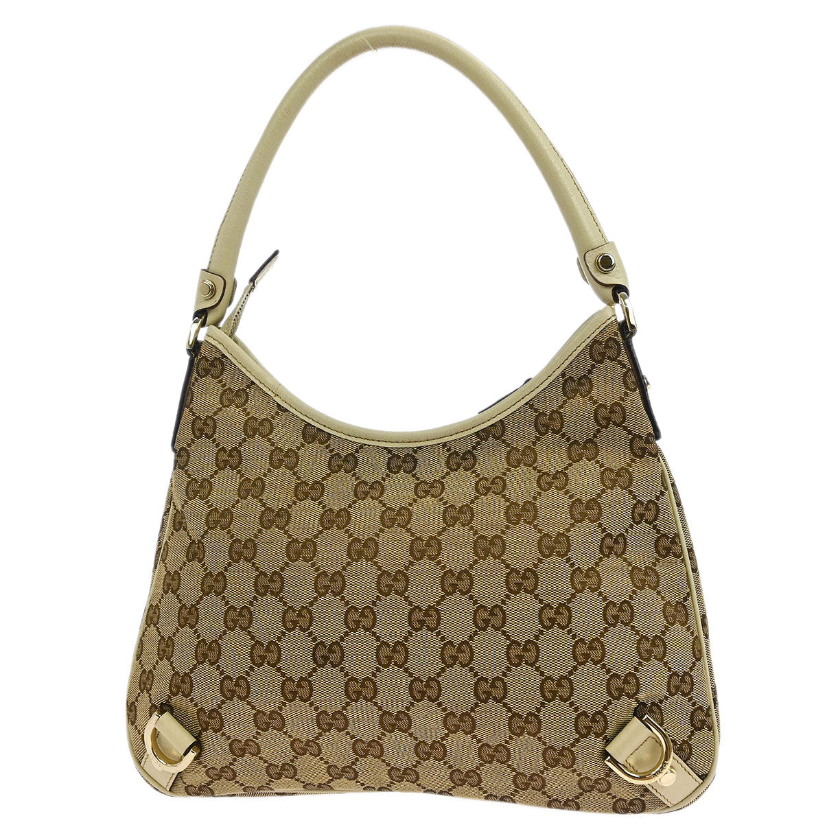 Gucci Beige Canvas GG Abbey D Ring Handbag