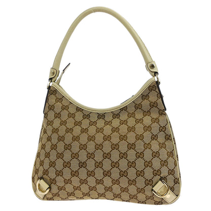 Gucci Beige Canvas GG Abbey D Ring Handbag