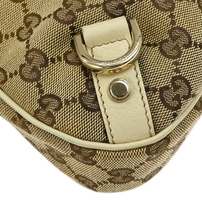 Gucci Beige Canvas GG Abbey D Ring Handbag