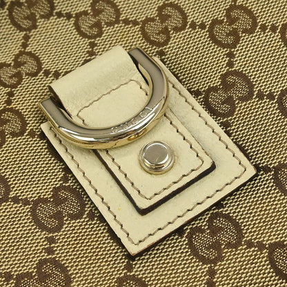Gucci Beige Canvas GG Abbey D Ring Handbag